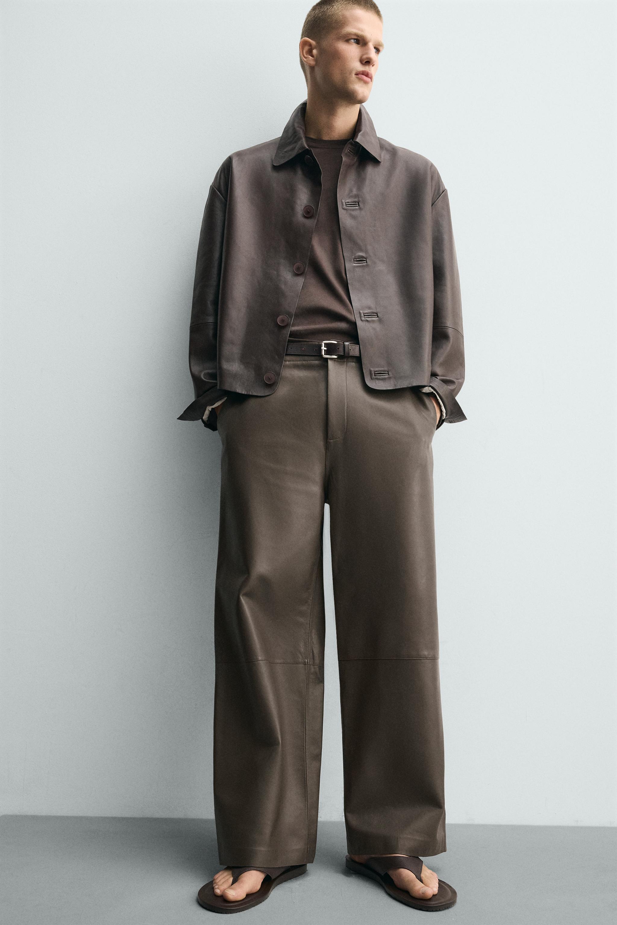 LEATHER BALLOON FIT PANTS
